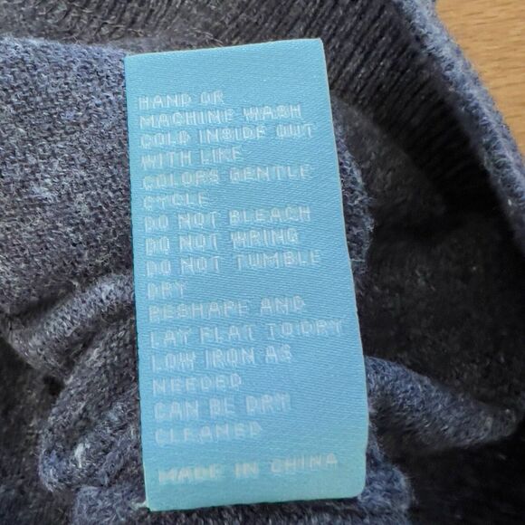 J. McLaughlin Sweater Men’s Size L Cotton Crew Neck Pullover Denim Blue - Picture 7 of 7